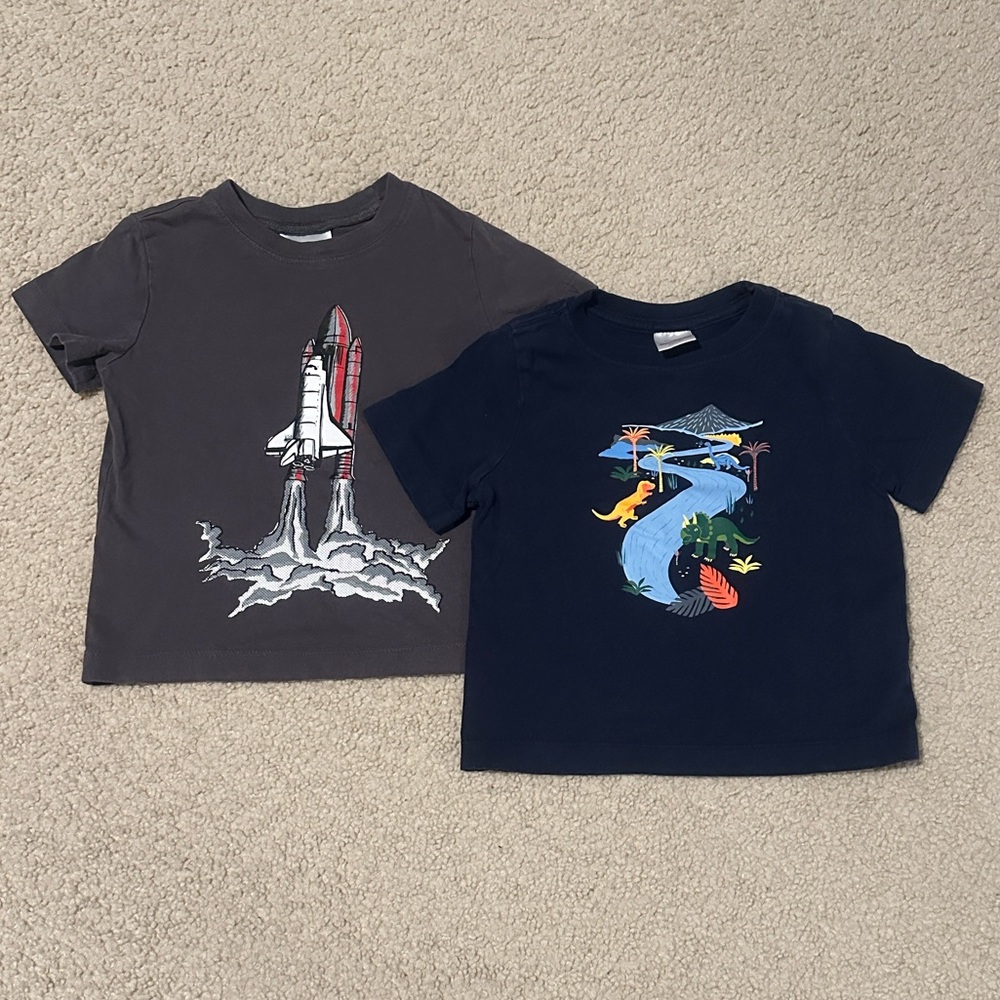 Hanna Andersson Kids Tees - Space Shuttle & Nature Scene